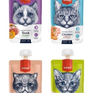 Wanpy Kapaklı Kedi Ödül Maması – Pratik, Lezzetli ve Hijyenik
