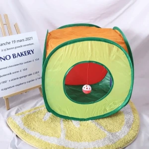 Renkli Katlanabilir Küp Oyun Tüneli – Kedi & Küçük Hayvanlar İçin