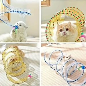 Spiral Kedi Tüneli – Katlanabilir Oyun Tüneli ve Egzersiz Alanı