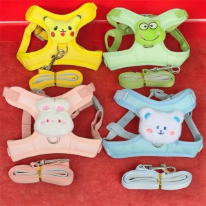 Göğüs Gezdirme Tasması – Pikachu, Panda, Kurbağa, Tavşan Desenli, Ayarlanabilir S Beden S37